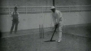 Prince Ranjitsinhji Practising Batting at the Nets (1897) - Oldest surviving cricket film