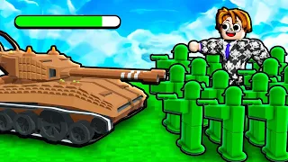 SOLDADOS DE BRINQUEDO VS TANQUE DE GUERRA NO ROBLOX - Toy SoldierZ