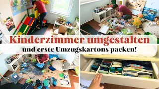 Kinderzimmer umgestalten | erste Umzugskartons packen | Kleidung sortieren