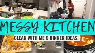 *EXTREME* MESSY KITCHEN CLEAN WITH ME 2019 | Cleaning MOTIVATION & WHAT'S FOR DINNER?