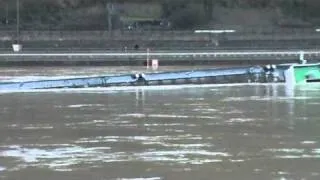 Schiffsunfall an der Loreley bei St. Goarshausen