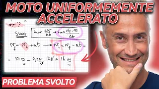 MOTO RETTILINEO UNIFORMEMENTE ACCELERATO Problema Svolto (MRUA)