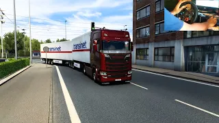 Scania S V8 Double Trailers | Euro Truck Simulator 2 | Logitech G29 Gameplay