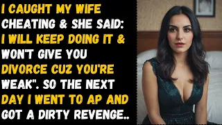 Cheating Wife Said I Will Keep Cheat On You & Won't Give You Divorce Cuz You're Weak. Cheating Story