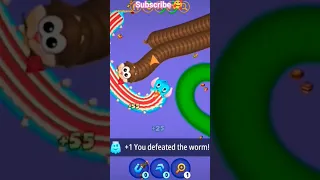 🐍WormsZone.io ❤001 Slither Snake Top01 I Best World Record Snake Epic cacing WormsZoneio #077#shorts