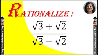 √3+√2/√3-√2 Rationalise | Root3+Root2/Root3-Root2 | How to Rationalise | Number System