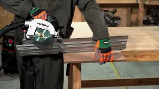 SET KS 18 LTX 66 BL (691194000) CORDLESS CIRCULAR SAW WITH CROSS CUTTING RAIL KFS 44 -Metabo Demo