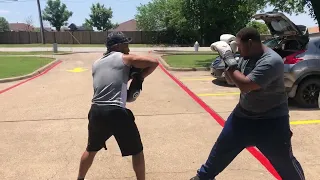 52 blocks sparring with Lyte Burly!!!