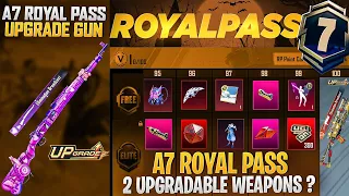A7 Royal Pass 2 Upgradeable Weapons? | New Changes In A7 Rp | All Lvl 3 Upgradeable Weapons | Pubgm
