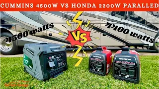 Paralleled Honda EU2200I Companion VS Cummins Onan 4500 (Generator Review)