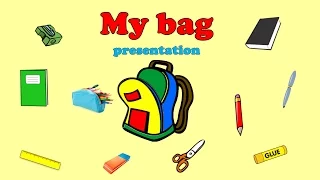 Учим слова про школьные принадлежности. School. My bag. Школа. Мой портфель. // #УчуАнглийский