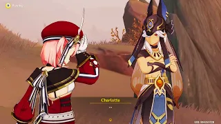The way Charlotte reacts to Cyno's joke is a bit...