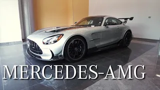 Mercedes-AMG® GT Black Series in AMG® Magmabeam Orange and Cirrus Silver Metallic