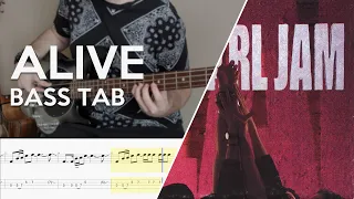 Pearl Jam - Alive // Bass Cover // Play Along Tabs and Notation