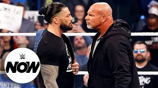 Roman Reigns and Goldberg come face-to-face ahead of WWE Elimination Chamber: WWE Now, Feb. 18, 2022