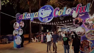 Pattaya beach colorful festival  march 2021 -Thailand | pattaya beach road night time