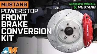 2005-2014 Mustang PowerStop Front Big Brake Conversion Kit with Brake Hoses Review & Install