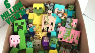 MINECRAFT FIGURES Armored Zombie Steve Alex  Iron Golem Purple Sheep