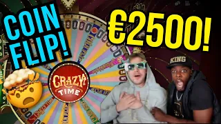 🔴 50X COIN FLIP ON CRAZY TIME! | TONYTNT & GARAGAKEV | CASINO SQUAD