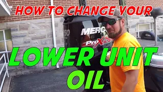 How to change lower unit oil in a Mercury Motor - Changing your oil in a Mercury Pro XS