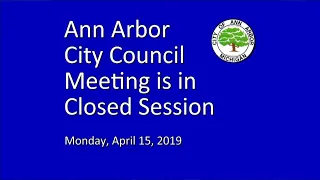 Ann Arbor City Council 4-15-19