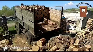 Дровишкин. Разгрузка дров 10 кубов