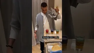 Kylian Mbappe drinking moroccan tea- achraf hakimi and mbappe ramadan iftar