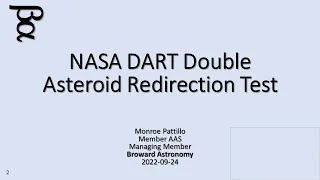 2022 09 24 NASA DART Double Asteroid Redirection Test