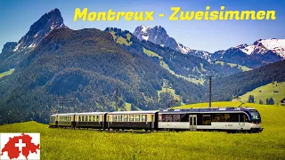 Epic Train Travel: Montreux to Zweisimmen in the GoldenPass Belle Epoque Train | Switzerland 4K