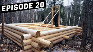 Building A Log Cabin | Ep. 20 | Building and installing a door frame