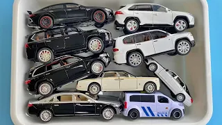 Box Full Of Diecast Cars, Rolls Royce, Brabus Rocket, Lexus, Maybach, Toyota, Citroen, Police Car