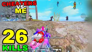 SUPER CHEATER SQUADS vs RUPPO!! | 26 KILLS SOLO vs SQUADS | PUBG MOBILE