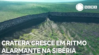 Cratera cresce em ritmo alarmante na Sibéria