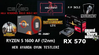 Radeon RX 570 | Ryzen R5 1600(AF)12nm | 6 Oyun'da Test Ettik, Hala Güçlü İkili Mi? (Kolsuzluk Var!!)