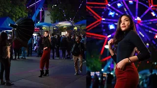 BTS #13 - COLORFUL NIGHT PORTRAIT at Texas State Fair! (ft. Godox AD400 Pro & AD200 Pro)