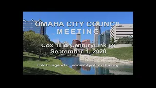 Omaha City Council meeting September 1, 2020