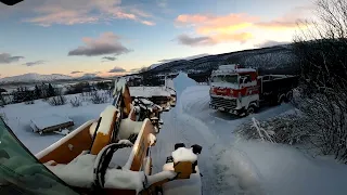 Snow plowing in northern Norway #case 721E