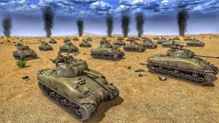 SHERMANS vs PANZERS | Tank Battle of North Africa