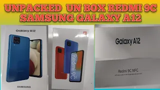 UNPACKED SAMSUNG GALAXY A12 AND REDMI 9C #xiomi #pakistan #asia