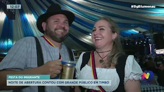 Festa do Imigrante: noite de abertura contou com grande público em Timbó