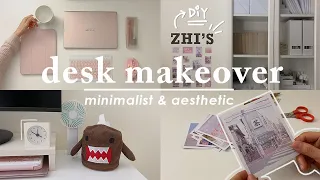 aesthetic desk makeover 📚✨ | minimalist diy, ikea, & shopee hauls | singapore