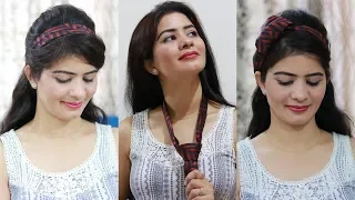 Retro Hairstyle Using Tie In 2 Different Ways | How To Make Hairstyle Using Tie