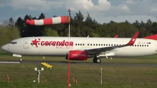 Corendon Airlines Europe B737-800 Landing Groningen Airport Eelde