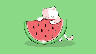 Watermelon Chilling 🍉 - Lofi beats for your life - Cat Lofi - Chill mix