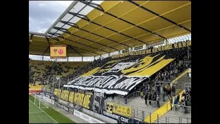 Geiles Traditionsduell mit Choreo zwischen  Alemannia  und  Rot-Weiss Essen (10.04.2022)