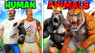 Human To EVERY ANIMAL In GTA 5! (MOVIE)