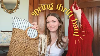 I thrifted my dream wardrobe!! spring thrift haul & try on