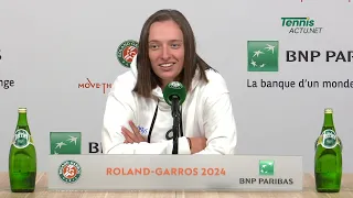 Tennis - Roland-Garros 2024 - Iga Swiatek : "When I watch tennis, I don't see a lot, I'm not good"