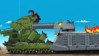 Battle of 2 Giant: Dorian vs hybird frankensteins Part2 |Cartoon about tanks.