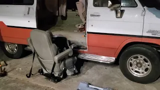 How to remove conversion van seats